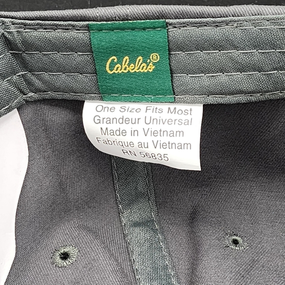 Cabela's Club Hat Cap Strap Back Adjustable One Size Adult Gray - Picture 6 of 6